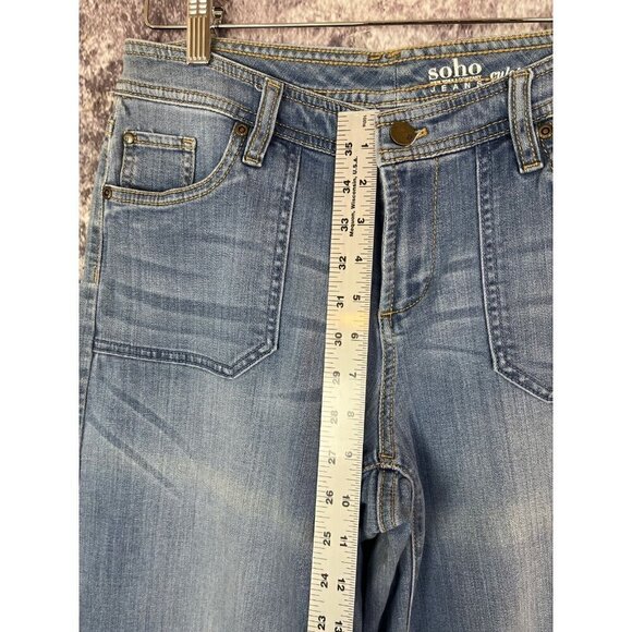 New York & Co Jeans Women's 6 Soho Culotte Mid Rise Crop Ankle Jeans Boho Modern - Picture 4 of 12